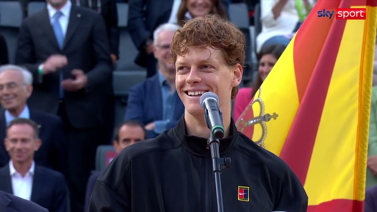 Le parole di SINNER durante la cerimonia di premiazione | ATP 1000 Roma