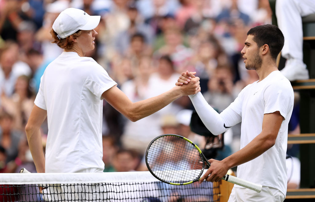 Sinner e Alcaraz in campo a Wimbledon