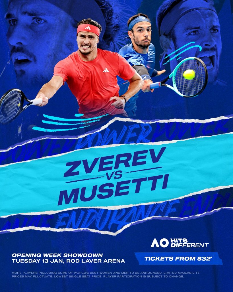 Zverev Musetti Opening Week Australian Open