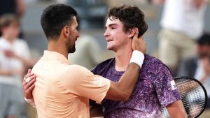 Novak Djokovic e Joao Fonseca