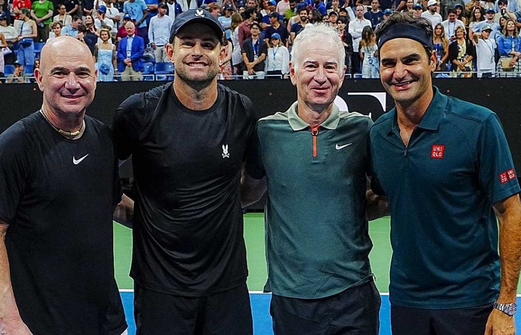 Federer Agassi McEnroe Roddick